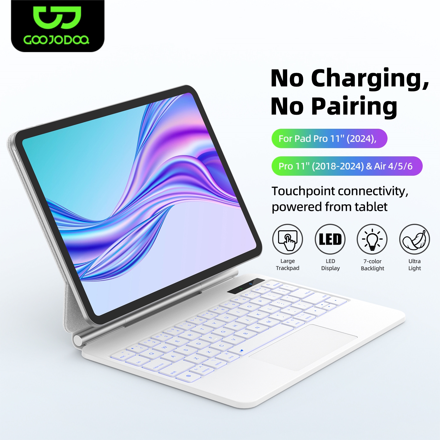 Smart Pogo Pin Keyboard case f - Tablet Keyboard Case のレビューと価格