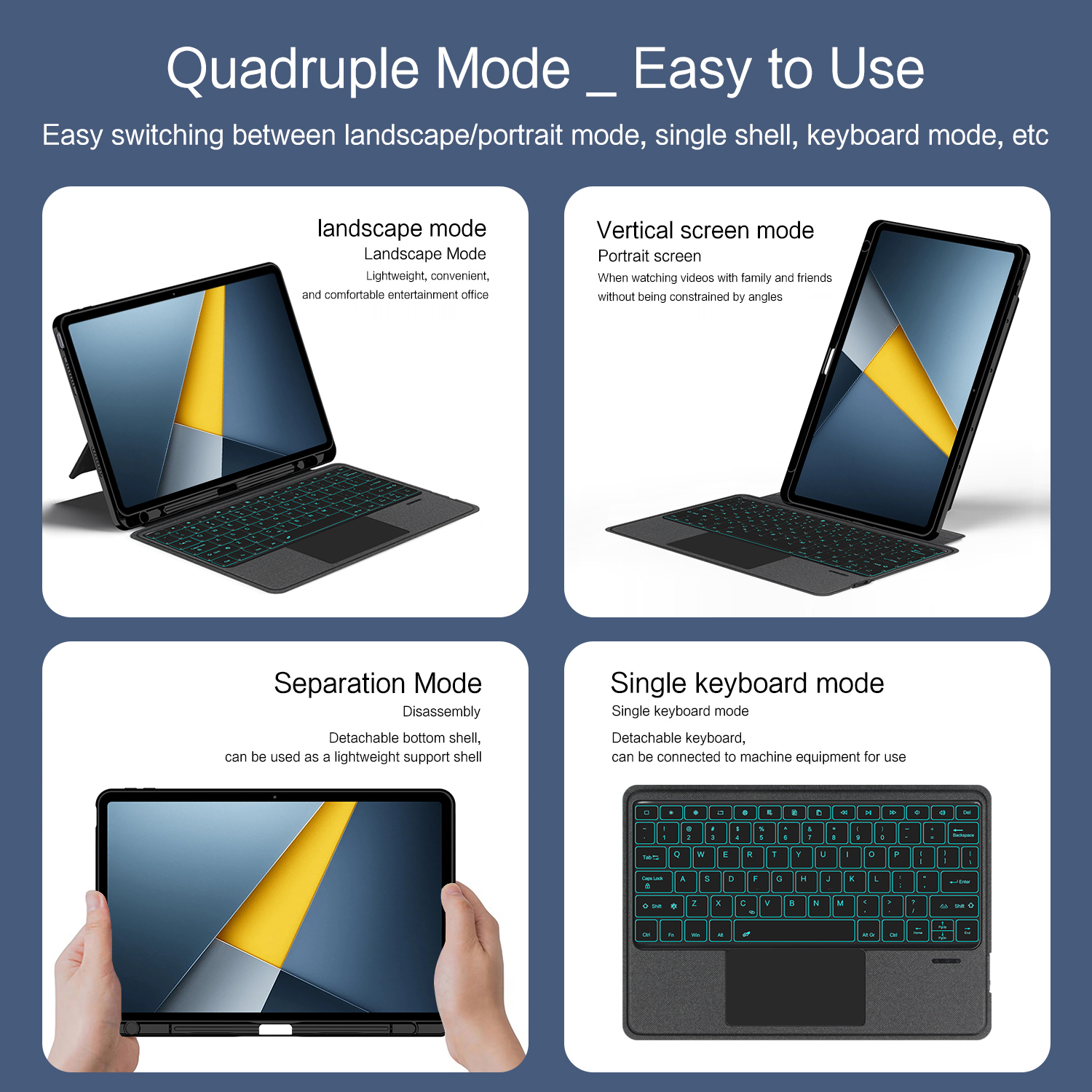 Detachable Magic Keyboard Case - Redmi Tablet Accessories のレビューと価格