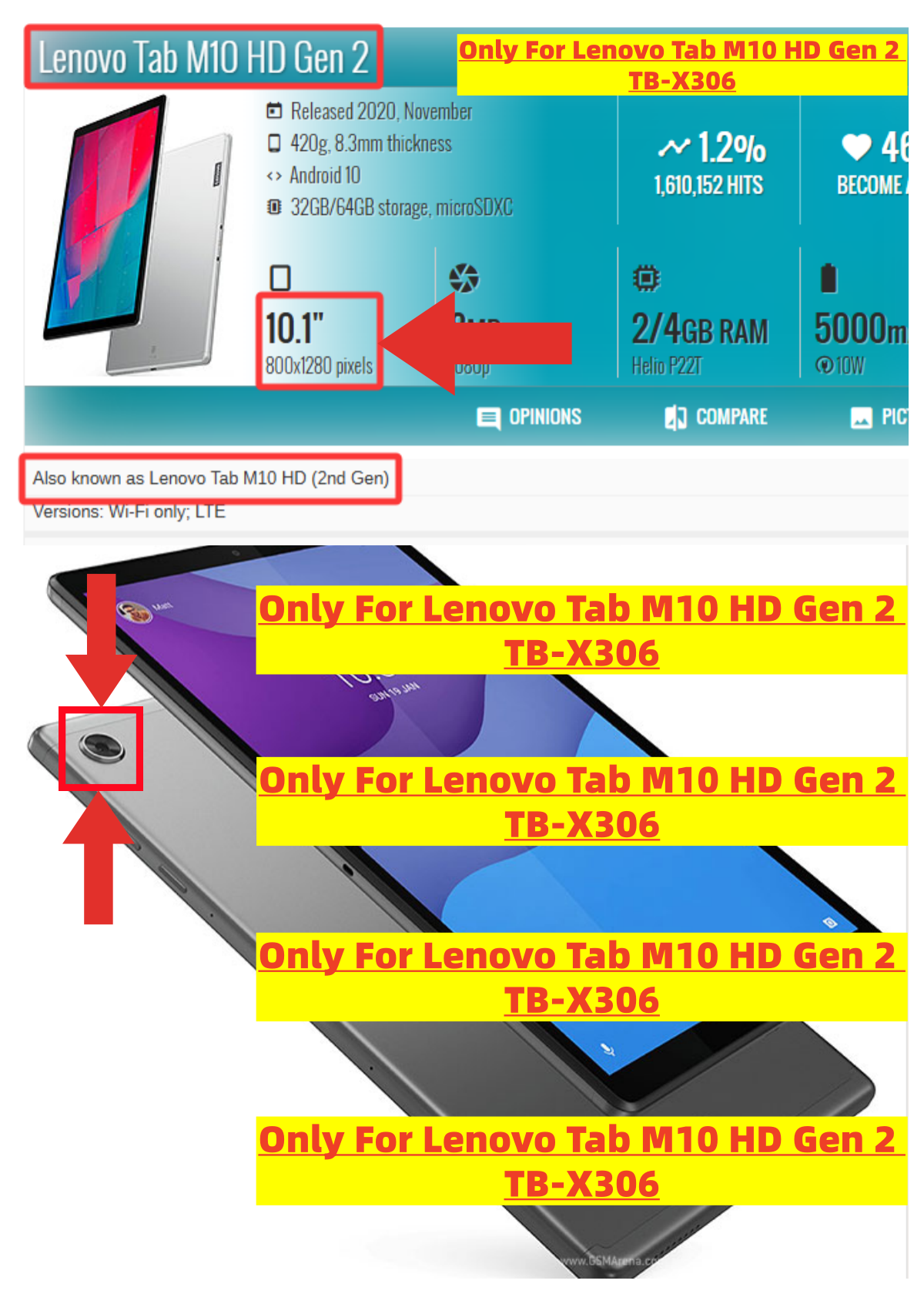 For Lenovo Tab M10 HD 2nd Gen  - Lenovo Tablet M10 Accessories のレビューと価格