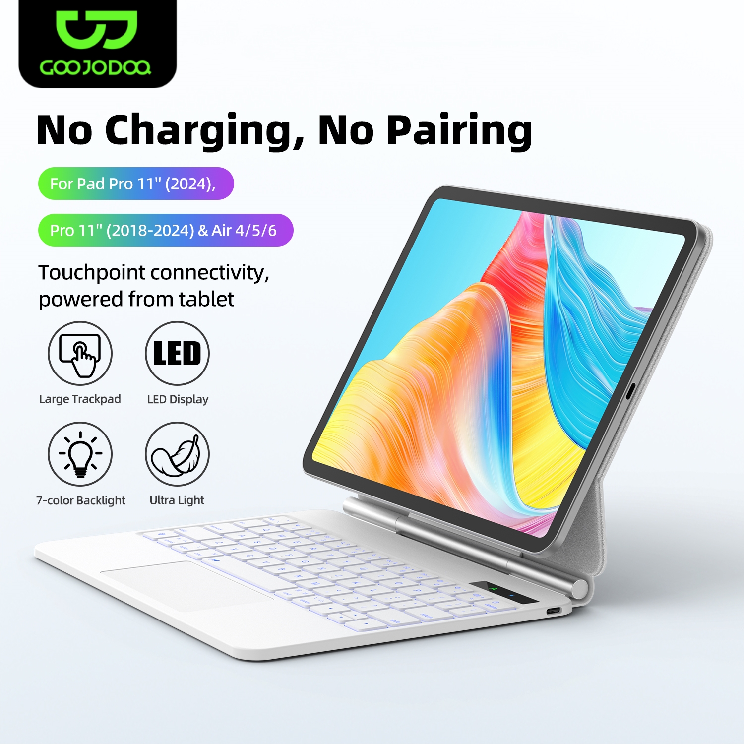 Smart Pogo Pin Keyboard case f - Tablet Keyboard Case のレビューと価格