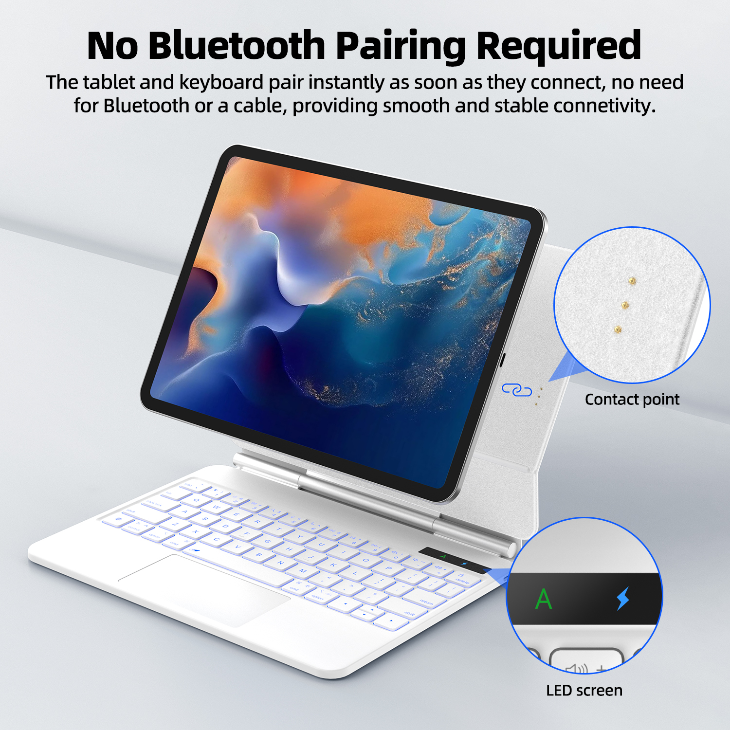Smart Pogo Pin Keyboard case f - Tablet Keyboard Case のレビューと価格