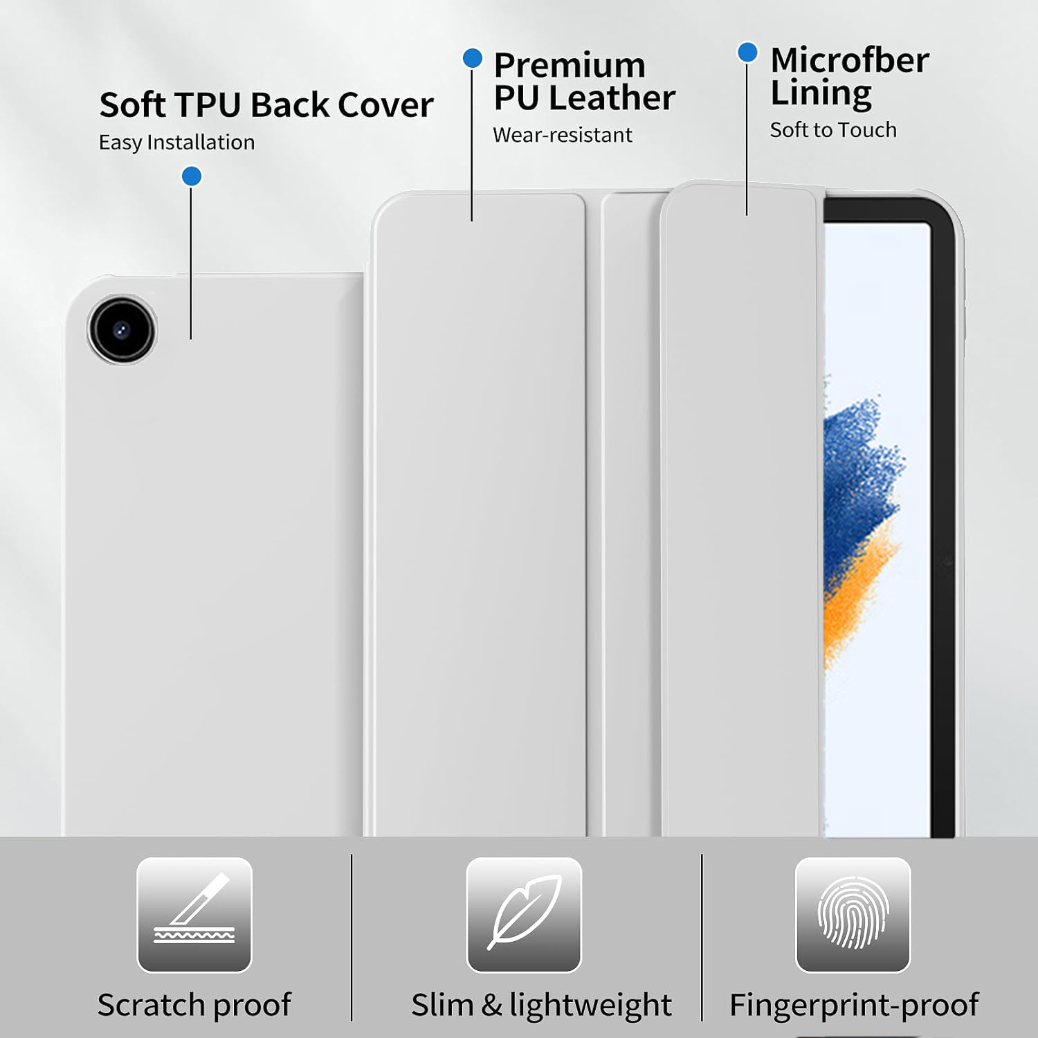 Tri-fold Flip Case For Samsung - Vortex Tablet Accessories のレビューと価格